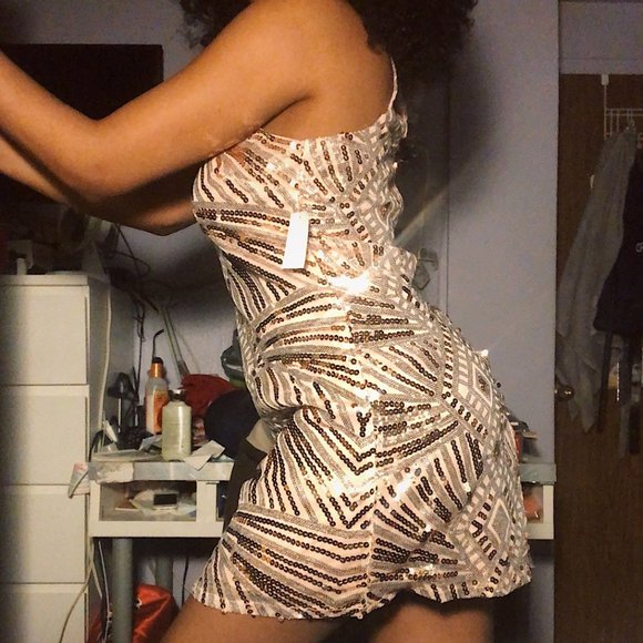 NWT Pink Sequined Shift Dress - Picture 2 of 7